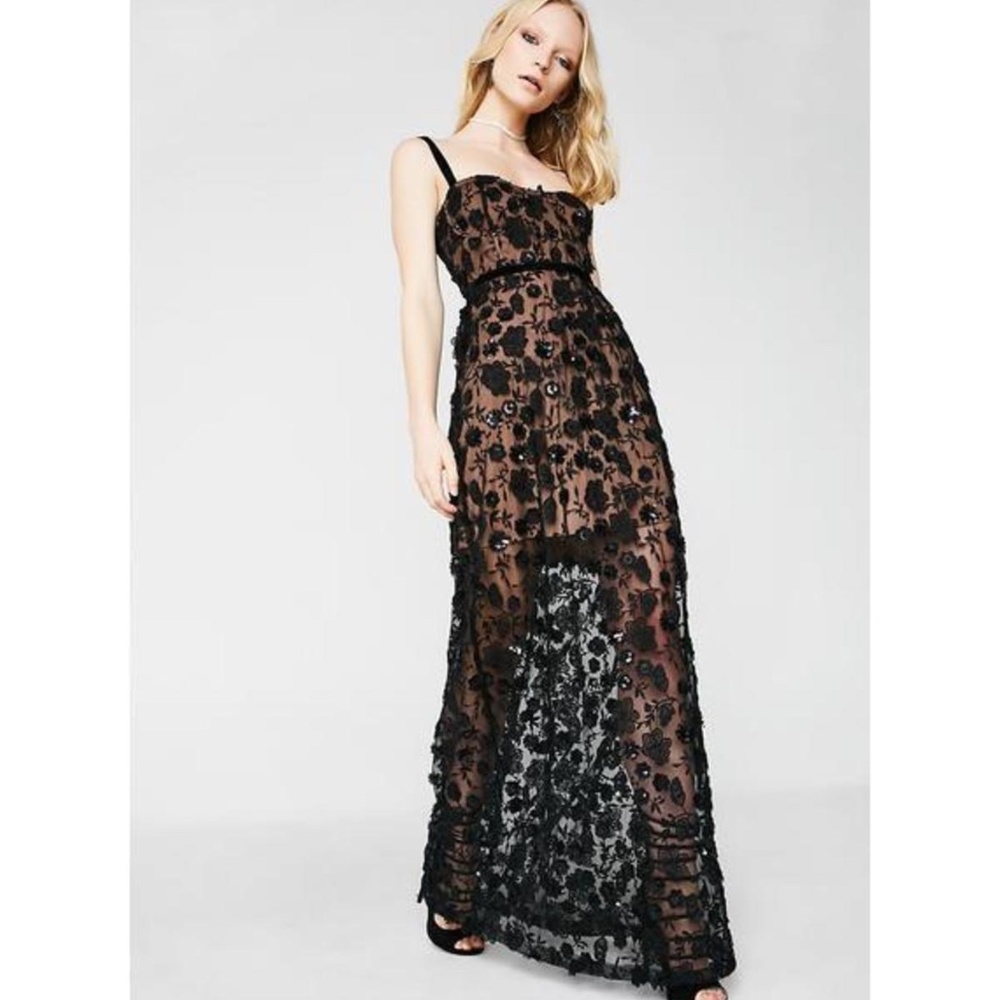 NWT For Love and Lemons Beatrice Maxi L